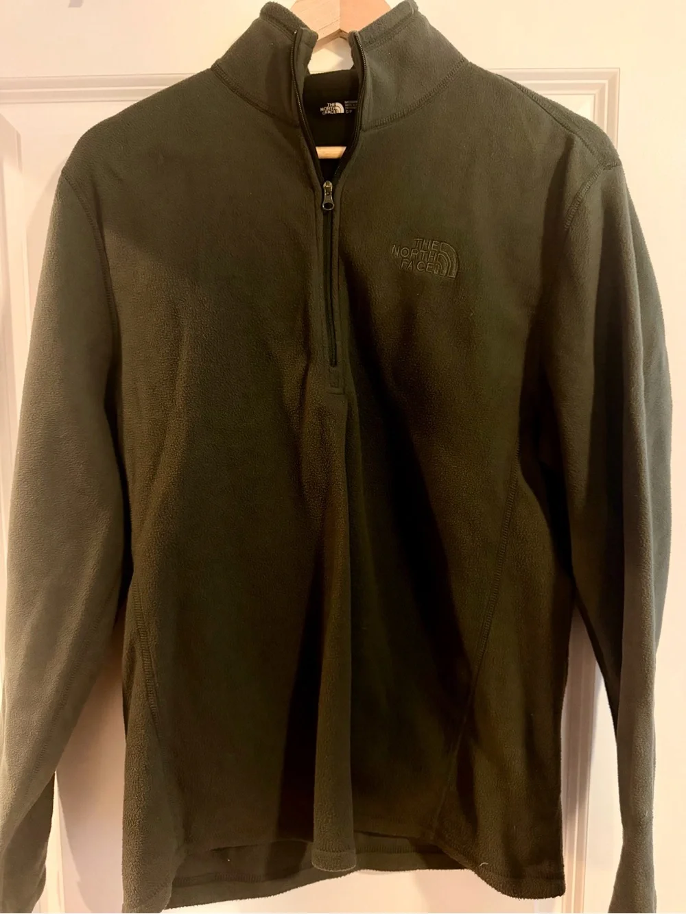 The North Face Olive Green Half-Zip Fleece Pullover